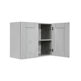LIFEART CABINETRY Anchester Assembled 36x24x24 in. Wall Cabinet with 2 Doors 1 Shelf in Light Gray