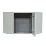 LIFEART CABINETRY Anchester Assembled 24x15x12 in. Wall Diagonal Cabinet with 1 Door in Light Gray