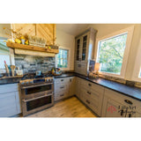 LIFEART CABINETRY Anchester Assembled 24x36x15 in. Wall Diagonal Corner Cabinet with 1 Door 2 Shelves in Light Gray
