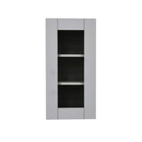 LIFEART CABINETRY Anchester Assembled 18x30x12 in. Wall Mullion Door Cabinet with 1 Door 2 Shelves in Light Gray