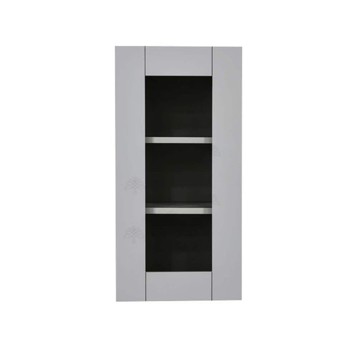 LIFEART CABINETRY Anchester Assembled 21x30x12 in. Wall Mullion Door Cabinet with 1 Door 2 Shelves in Light Gray