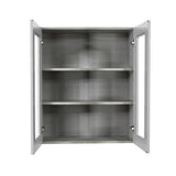 LIFEART CABINETRY Anchester Assembled 30x30x12 in. Wall Mullion Door Cabinet with 2 Doors 2 Shelves in Light Gray
