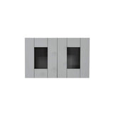 LIFEART CABINETRY Anchester Assembled 36x15x12 in. Wall Mullion Door Cabinet with 2 Doors in Light Gray