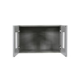 LIFEART CABINETRY Anchester Assembled 36x15x12 in. Wall Mullion Door Cabinet with 2 Doors in Light Gray