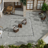 Tidoin Outdoor 1 ft. x 1 ft. Composite Deck Tile in Light Gray(22 Per Box)