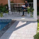 Tidoin Outdoor 1 ft. x 1 ft. Acacia Wood Deck Tile in Light Gray(30 Per Box)