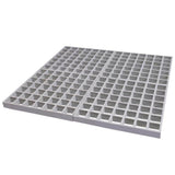 Wellco Fiberglass Molded Grating Composite for Floors Outdoor Drain Cover, 1.5 x 1.5 x 1 in., 10.6 x 10.6 in., Gray, Gritted