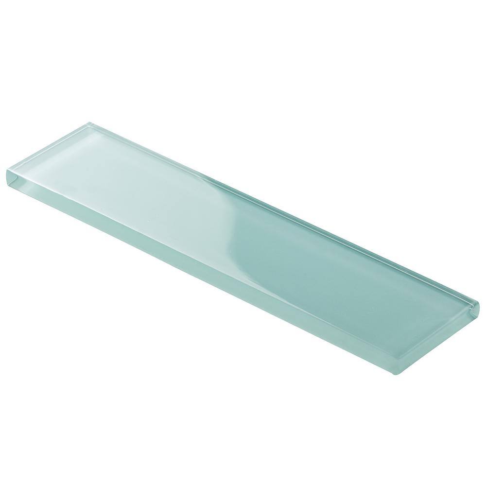 Ivy Hill Tile Contempo Light Green 2 in. x 8 in. x 8mm Polished Glass Floor and Wall Tile (36 pieces 4 sq.ft./Box)