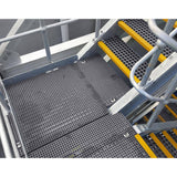 Wellco Fiberglass Molded Grating Composite for Floors Outdoor Drain Cover Deck Tile, 1.5x1.5x1in, 1x1ft, Gray, Gritted