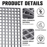 Wellco 2 ft. x4 ft. x1 in.Fiberglass Molded Grating Composite for Floors Outdoor Drain Cover,Paver,1.5 x1.5 x1in, Gray, Gritted