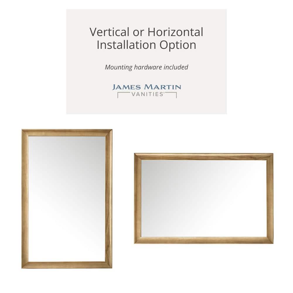 James Martin Vanities Glenbrooke 26" x 40" Rectangular Vanity Mirror in Light Natural Oak
