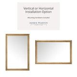 James Martin Vanities Glenbrooke 26" x 40" Rectangular Vanity Mirror in Light Natural Oak