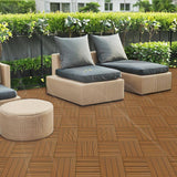Tidoin Outdoor 1 ft. x 1 ft. Composite Deck Tile in Light Wood(20 Per Box)