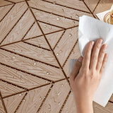 Tidoin Outdoor 1 ft. x 1 ft. Composite Deck Tile in Light Wood(35 Per Box)