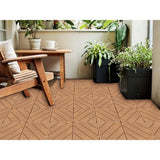 Tidoin Outdoor 1 ft. x 1 ft. Composite Deck Tile in Light Wood(35 Per Box)