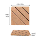 Tidoin Outdoor 1 ft. x 1 ft. Composite Deck Tile in Light Wood(35 Per Box)