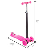 Lil Rider 3-Wheel Pink Kick Scooter with LED Light-up Wheels