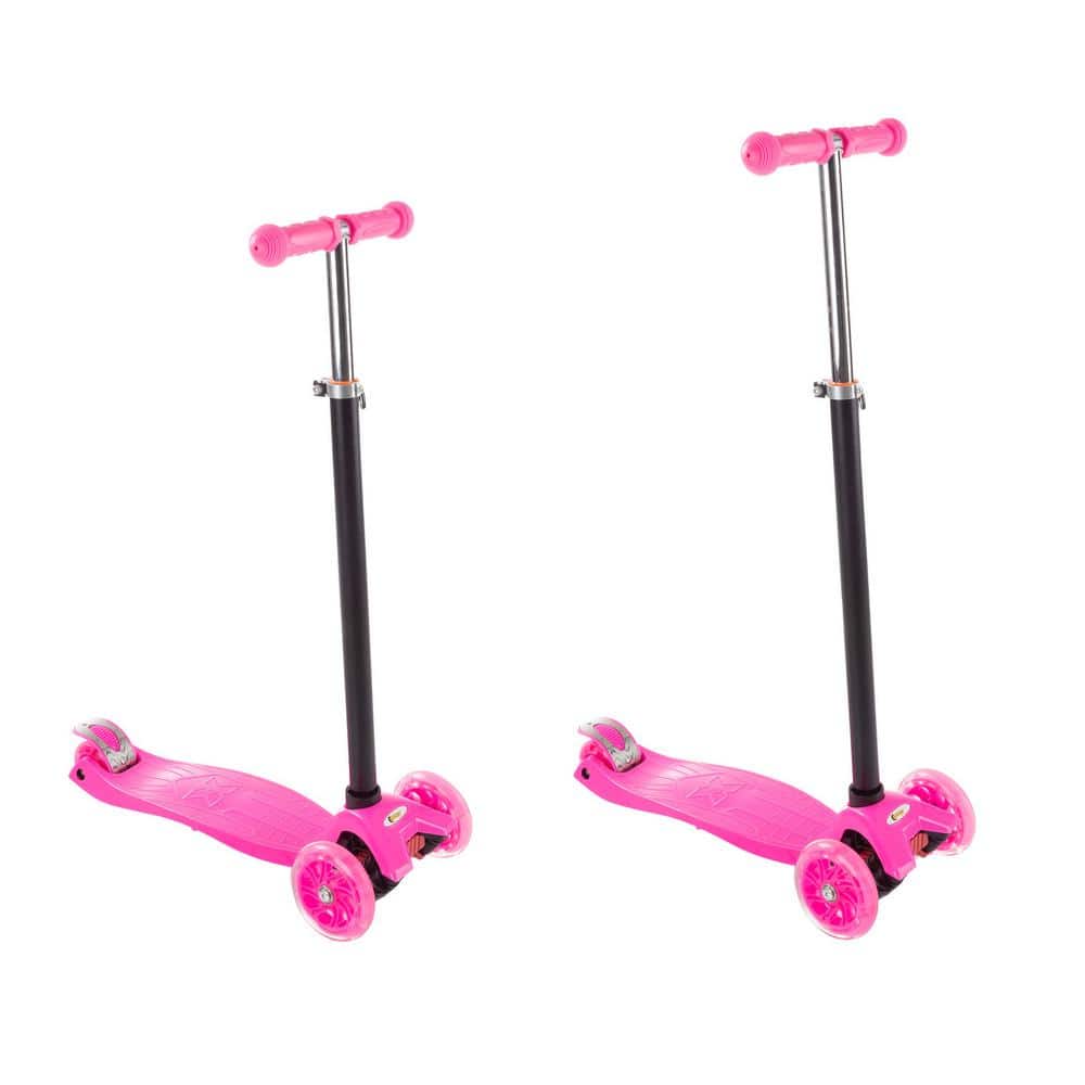 Lil Rider 3-Wheel Pink Kick Scooter with LED Light-up Wheels