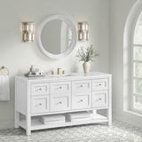James Martin Vanities Terra 30" Limestone Framed Bathroom Vanity Mirror