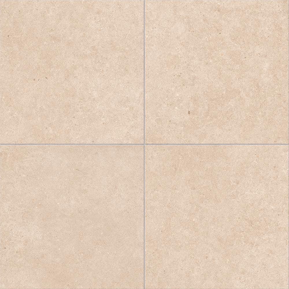 Pietra Limestone Sand 6 in. x 6 in. x 0.75 in. Stone-Look Porcelain Paver Sample