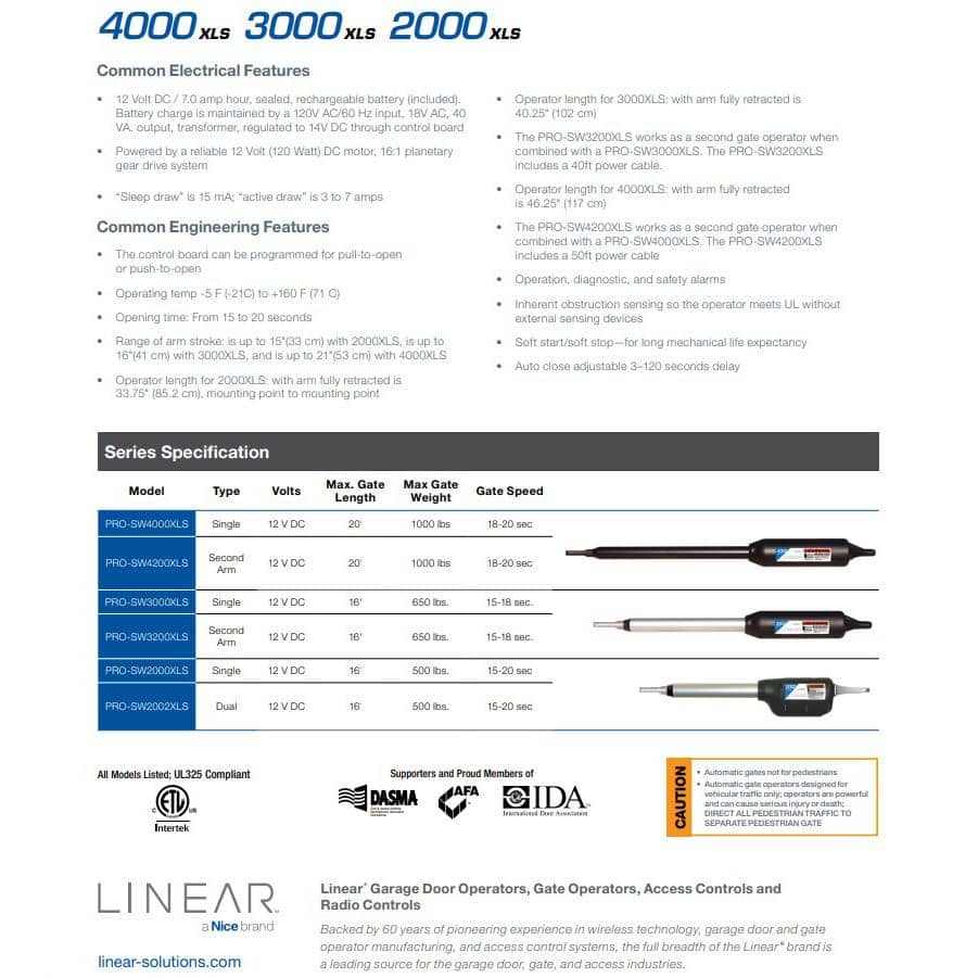 LINEAR Pro 4000-Swing Gate Opener
