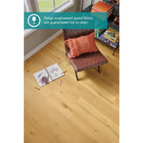 Pergo Defense+ Linen Oak 3/8 in. T x 7.5 in. W Click Lock W Brushed Distressed Engineered Hardwood Flooring (24.5 sq.ft./case)