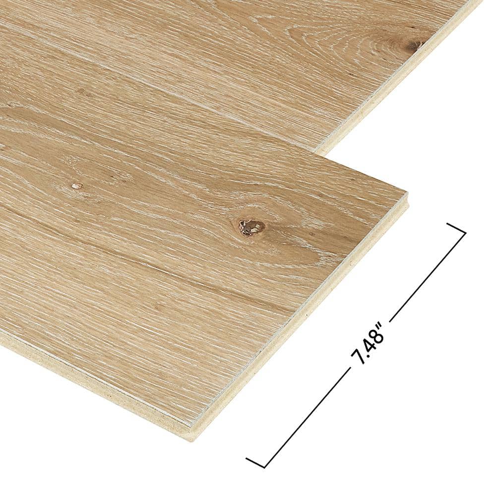 Pergo Defense+ Linen Oak 3/8 in. T x 7.5 in. W Click Lock W Brushed Distressed Engineered Hardwood Flooring (24.5 sq.ft./case)
