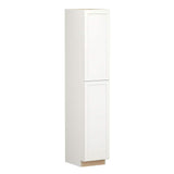 Shaker Full Overlay 18 in. W x 24 in. D x 96 in. H Plywood Assembled Utility Kitchen Cabinet in Linen White