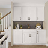 Shaker Partial Overlay 15 in. W x 12 in. D x 30 in. H Plywood Assembled Wall Kitchen Cabinet in Linen White