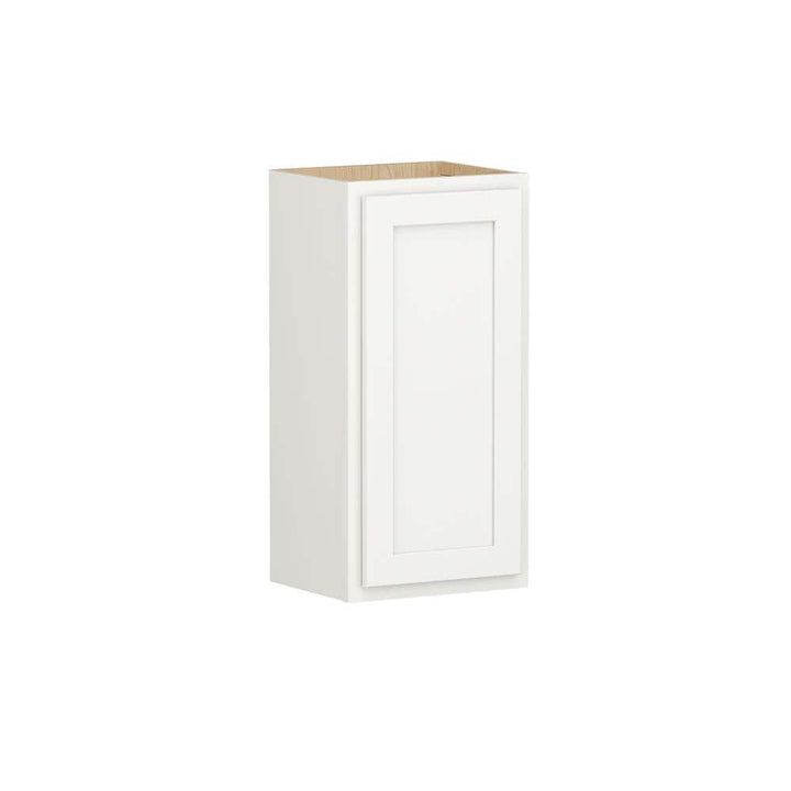 Shaker Partial Overlay 15 in. W x 12 in. D x 30 in. H Plywood Assembled Wall Kitchen Cabinet in Linen White