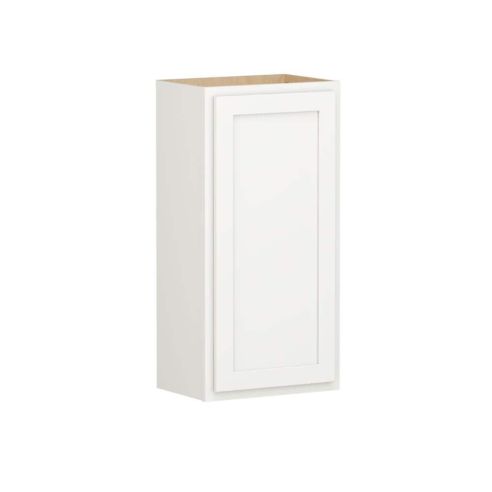 Shaker Partial Overlay 18 in. W x 12 in. D x 36 in. H Plywood Assembled Wall Kitchen Cabinet in Linen White