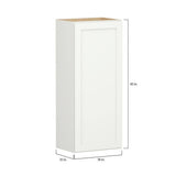 Shaker Full Overlay 18 in. W x 12 in. D x 42 in. H Plywood Assembled Wall Kitchen Cabinet in Linen White