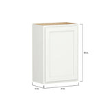 Shaker Partial Overlay 21 in. W x 12 in. D x 30 in. H Plywood Assembled Wall Kitchen Cabinet in Linen White