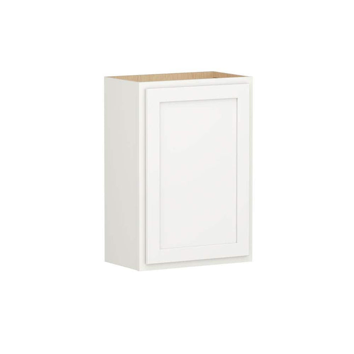 Shaker Partial Overlay 21 in. W x 12 in. D x 30 in. H Plywood Assembled Wall Kitchen Cabinet in Linen White