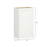 Shaker Full Overlay 21 in. W x 12 in. D x 36 in. H Plywood Assembled Wall Kitchen Cabinet in Linen White