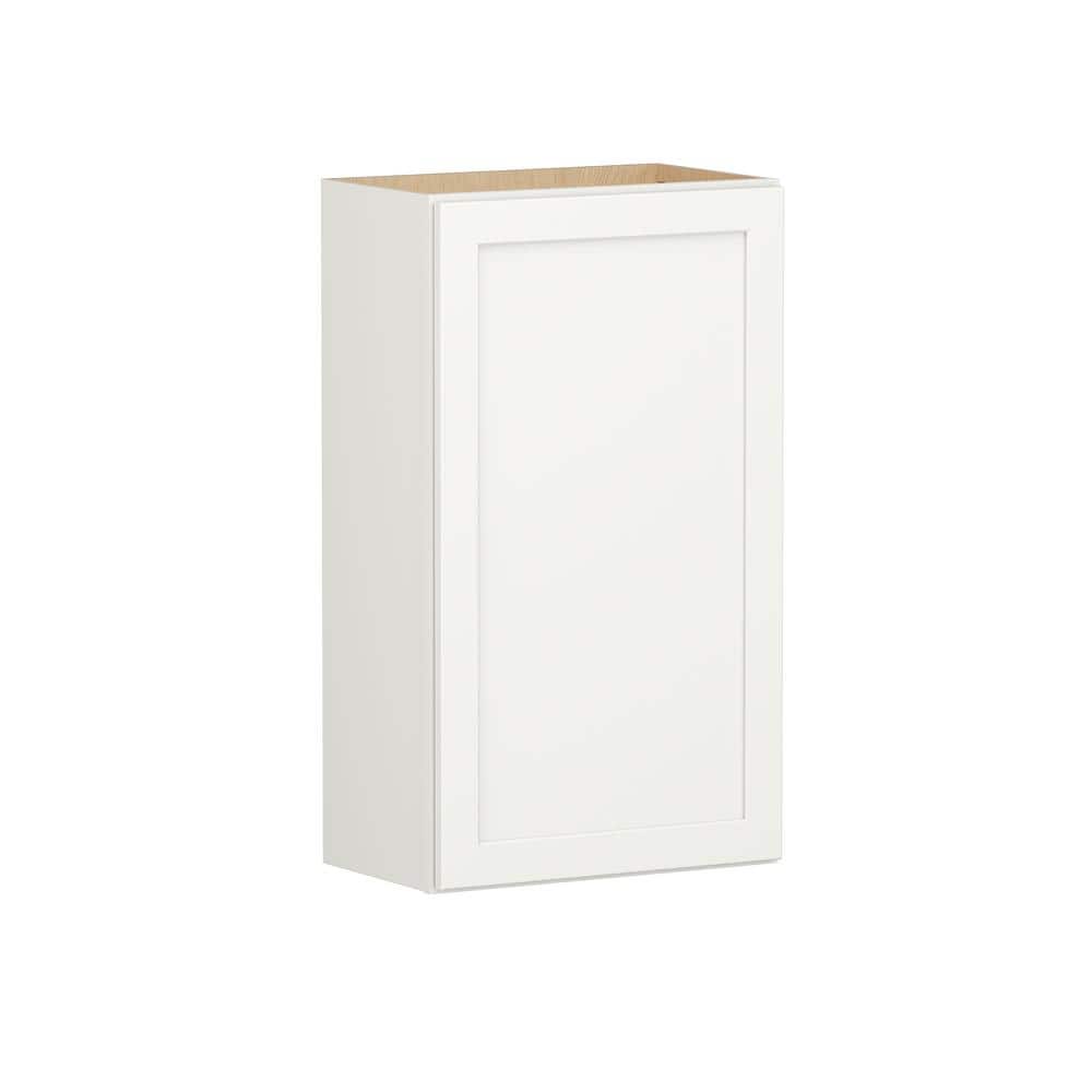 Shaker Full Overlay 21 in. W x 12 in. D x 36 in. H Plywood Assembled Wall Kitchen Cabinet in Linen White