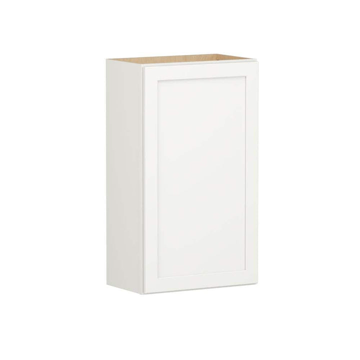 Shaker Full Overlay 21 in. W x 12 in. D x 36 in. H Plywood Assembled Wall Kitchen Cabinet in Linen White