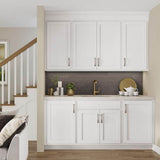 Shaker Partial Overlay 9 in. W x 12 in. D x 42 in. H Plywood Assembled Wall Kitchen Cabinet in Linen White