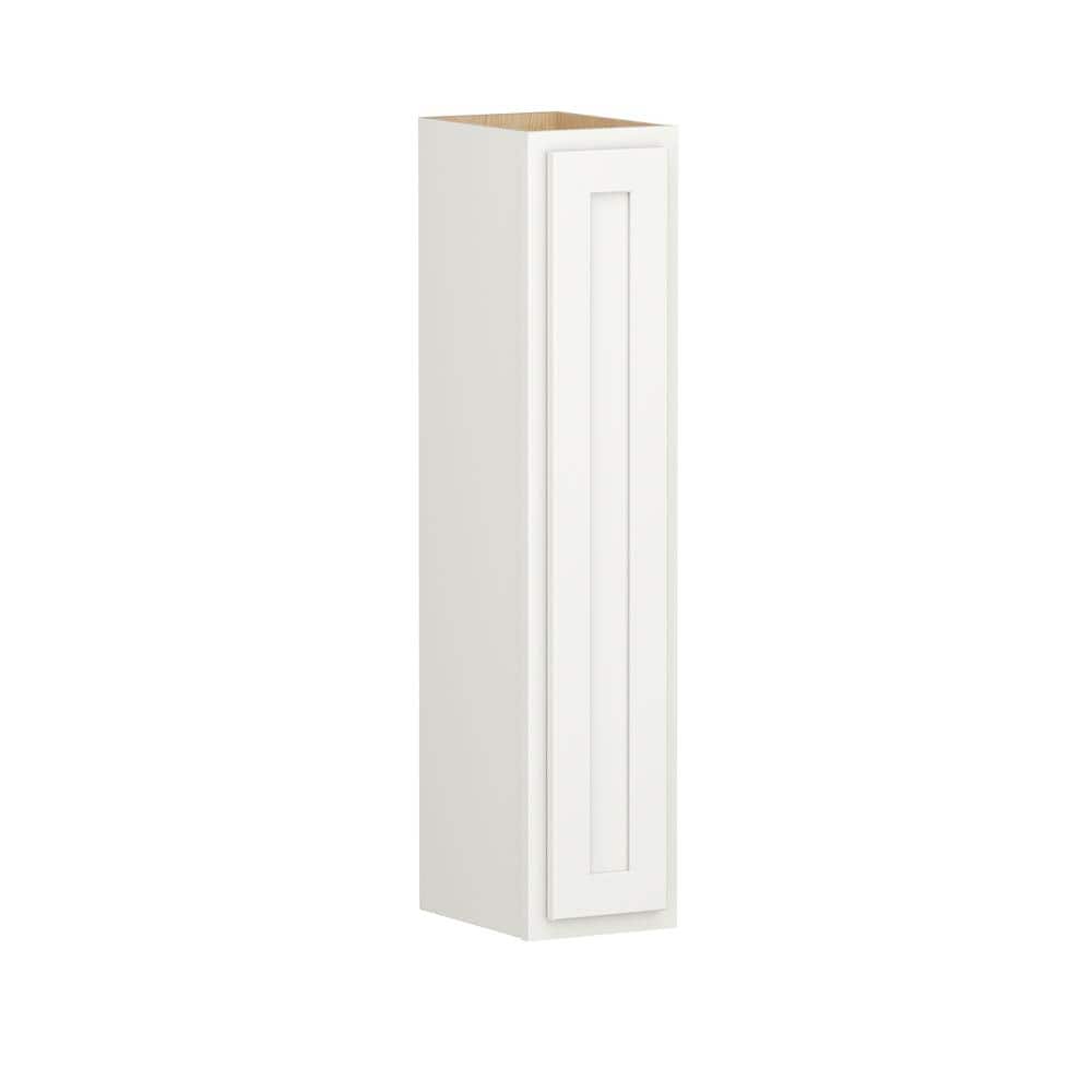 Shaker Partial Overlay 9 in. W x 12 in. D x 42 in. H Plywood Assembled Wall Kitchen Cabinet in Linen White