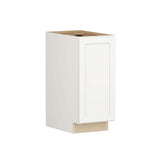 SIMPLY WOODMARK PRO Shaker Full Overlay 15 in. W. x 24 in. D x 34.5 in. H Plywood Assembled Full Height Base Kitchen Cabinet in Linen White