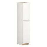 SIMPLY WOODMARK PRO Shaker Full Overlay 18 in. W x 24 in. D x 90 in. H Plywood Assembled Utility Kitchen Cabinet in Linen White