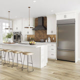 SIMPLY WOODMARK PRO Shaker Full Overlay 36 in. W x 20.75 in. D x 34.5 in. H Plywood Assembled Vanity Sink Base Bath Cabinet in Linen White