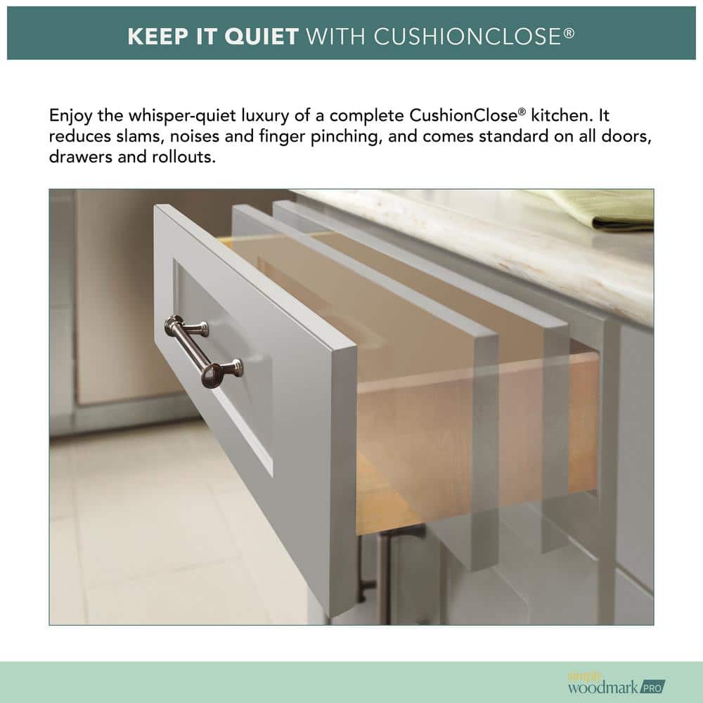 SIMPLY WOODMARK PRO Shaker Partial Overlay 36 in W x 20.75 in D x 34.5 in H Plywood Assembled Vanity Sink Base Bath Cabinet in Linen White