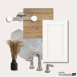 SIMPLY WOODMARK PRO Shaker Partial Overlay 36 in W x 20.75 in D x 34.5 in H Plywood Assembled Vanity Sink Base Bath Cabinet in Linen White