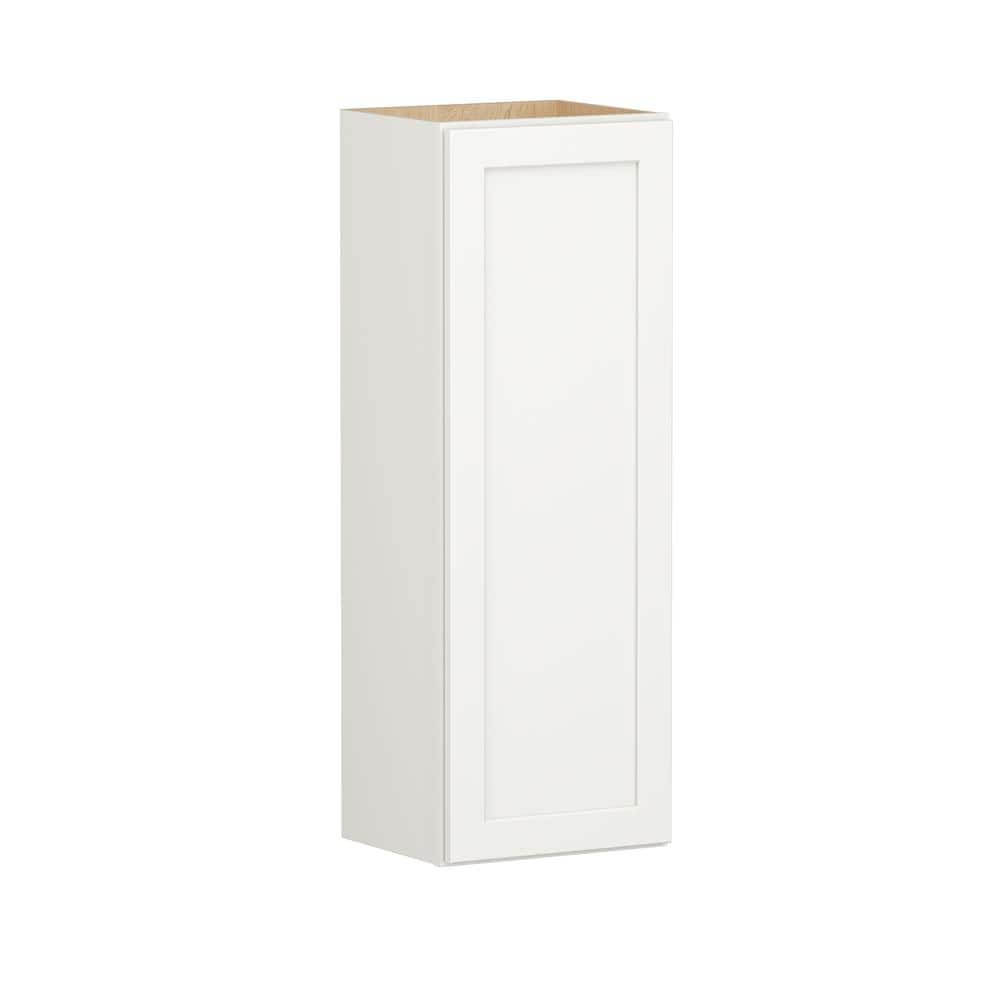 SIMPLY WOODMARK PRO Shaker Full Overlay 15 in. W x 12 in. D x 42 in. H Plywood Assembled Wall Kitchen Cabinet in Linen White