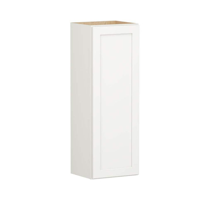 SIMPLY WOODMARK PRO Shaker Full Overlay 15 in. W x 12 in. D x 42 in. H Plywood Assembled Wall Kitchen Cabinet in Linen White