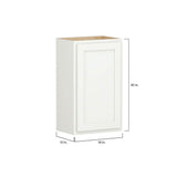 SIMPLY WOODMARK PRO Shaker Partial Overlay 18 in. W x 12 in. D x 30 in. H Plywood Assembled Wall Kitchen Cabinet in Linen White