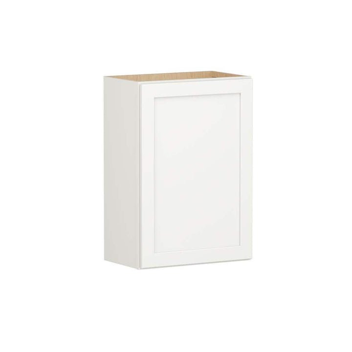 SIMPLY WOODMARK PRO Shaker Full Overlay 21 in. W x 12 in. D x 30 in. H Plywood Assembled Wall Kitchen Cabinet in Linen White