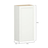 SIMPLY WOODMARK PRO Shaker Full Overlay 21 in. W x 12 in. D x 42 in. H Plywood Assembled Wall Kitchen Cabinet in Linen White