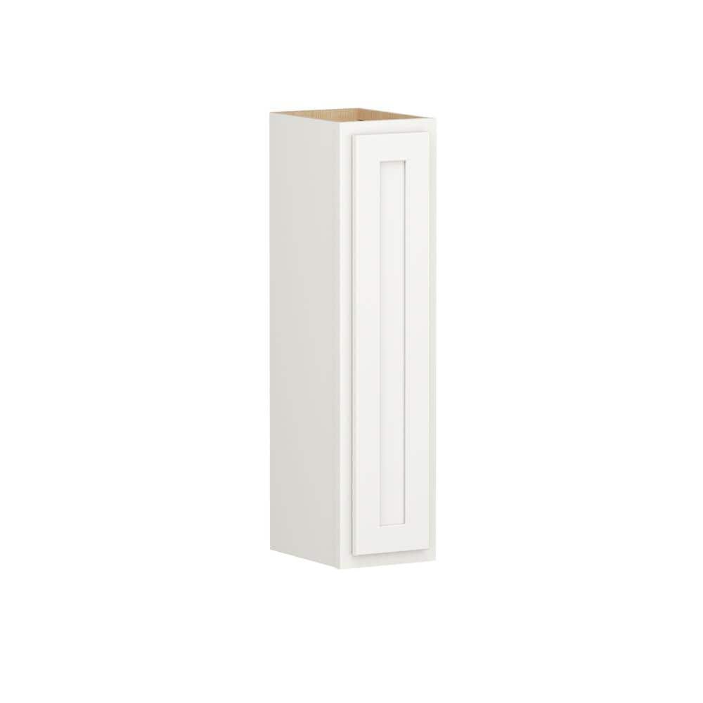 SIMPLY WOODMARK PRO Shaker Partial Overlay 9 in. W x 12 in. D x 36 in. H Plywood Assembled Wall Kitchen Cabinet in Linen White